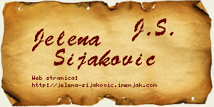 Jelena Šijaković vizit kartica
